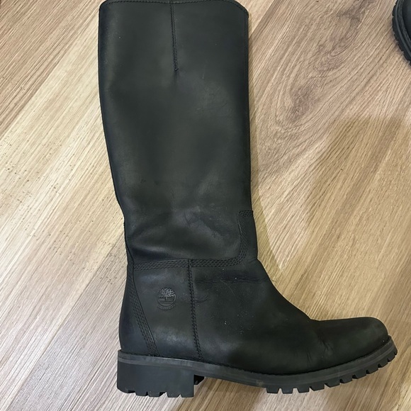 Timberland women’s Main Hill Tall Boot sz 8.5 Winter Waterproof boot A1RTG Black - Picture 14 of 16